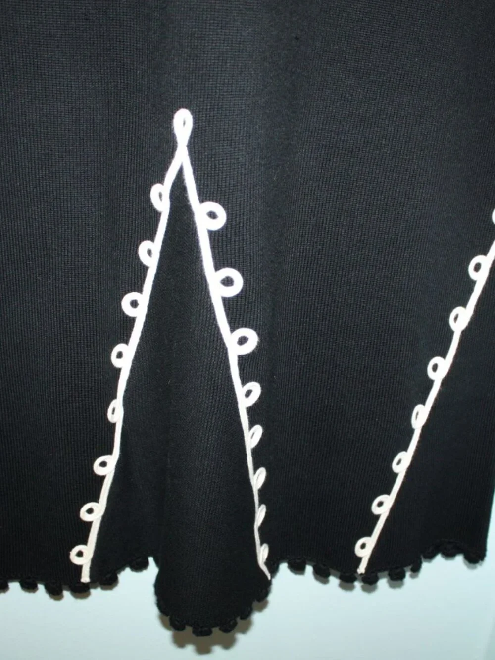 NWT Hanna Andersson Milano Black White Loop Sweater Dress Girls Size 10 140 EU
